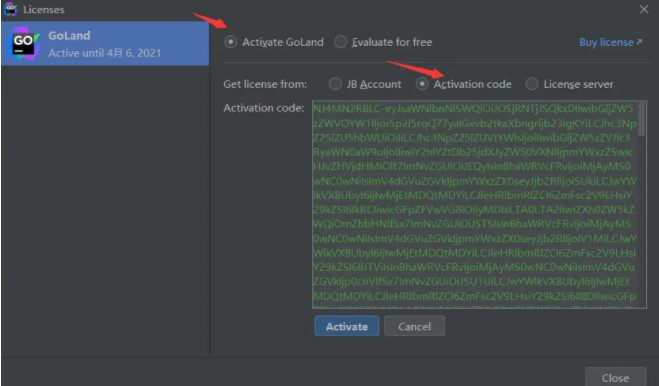 GoLand 2021激活码